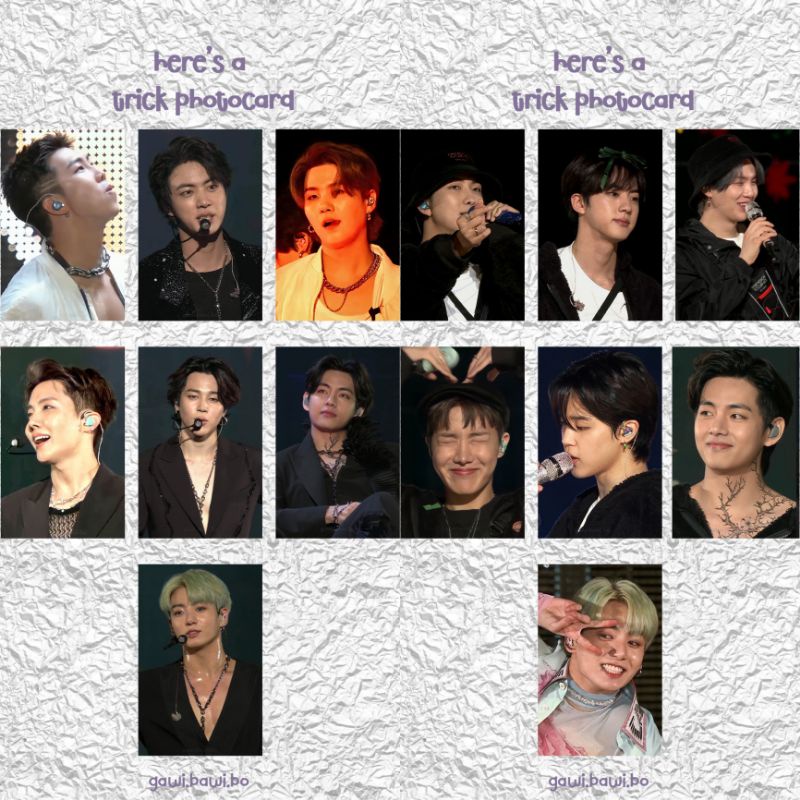 BTS PHOTOCARD PTD CONCERT UNOFFICIAL PC