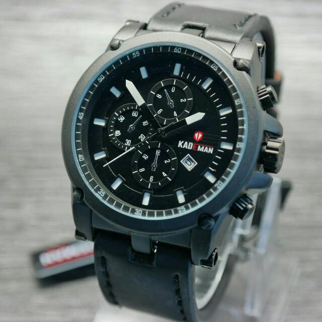 JAM TANGAN PRIA/COWOK KADEMAN KW SUPER KULIT TERBARU ANTI AIR ELEGANT HARGA BERSAHABAT..