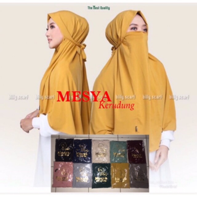MESYA | Khimar AISYAH STANDAR TALI (masker/cadar)