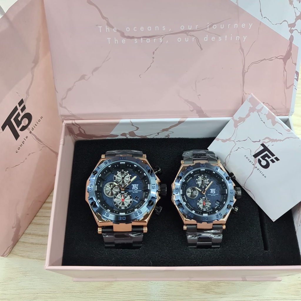 JAM TANGAN T5 H3847G/L/  COPLE SERIES STAINLESS STEEL ORIGINAL FREE BOX JAM TANGAN PRIA/WANITA/JAM TANGAN T5 H3847G/L COPLE ORIGINAL