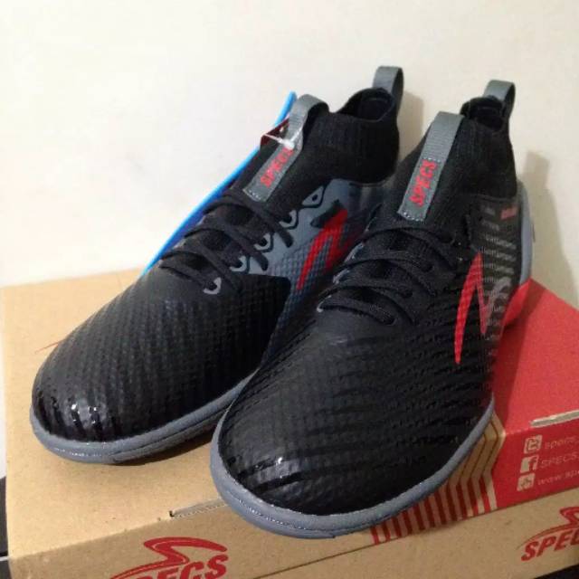 Sepatu Futsal Specs Accelerator Infinity in Black Granite Red Original