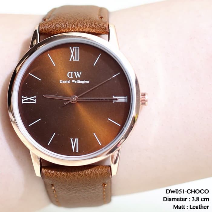 Jam tangan pria wanita tali kulit leather grosir termurah import gc