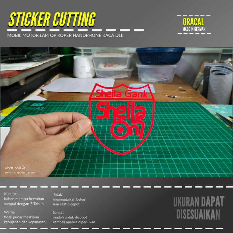 STIKER SHEILA ON7 STICKER CUTTING TRANSPARAN