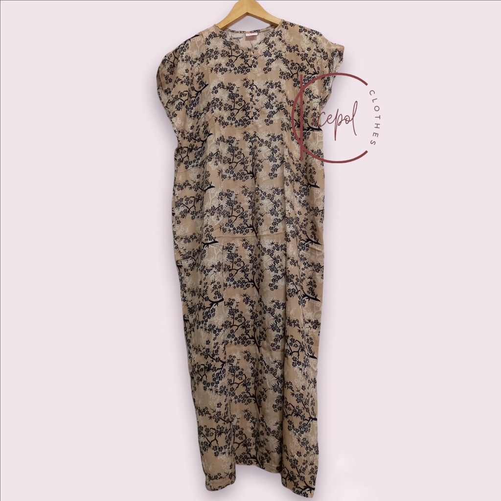 MY DASTER Dailywear Daster Panjang Lengan Pendek Bahan Katun Motif All Size