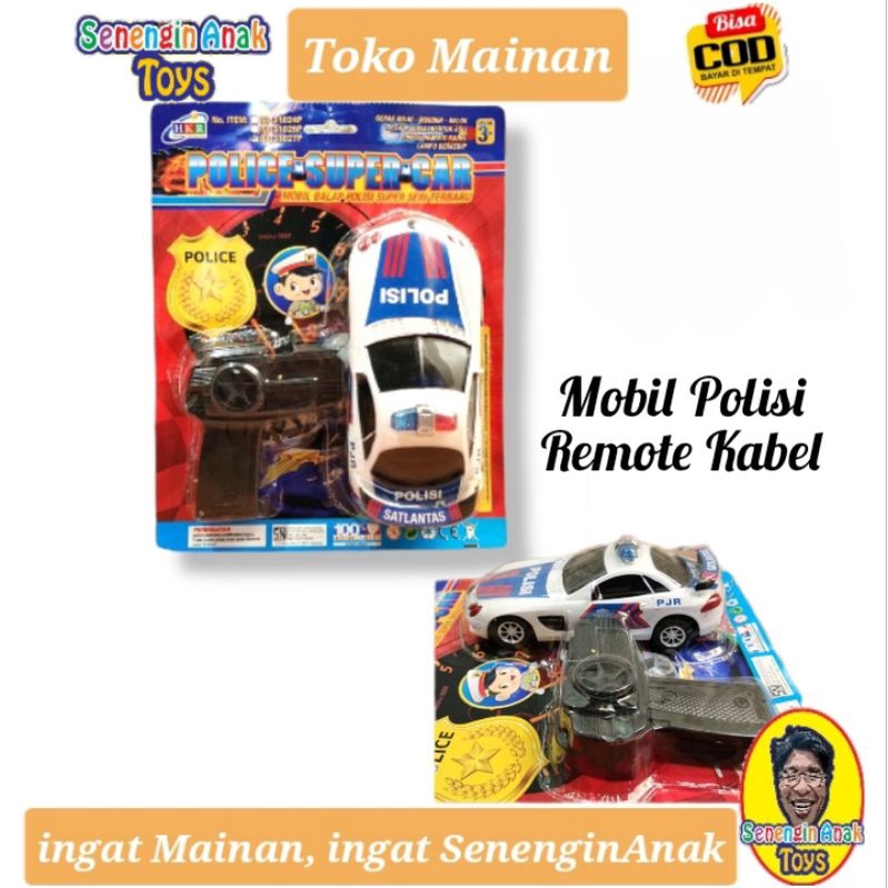 Mainan Mobil Polisi Remote pakai Kabel Murah - SenenginAnak