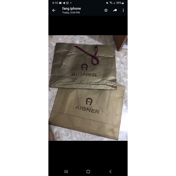 

set of 2 paper bag aigner original