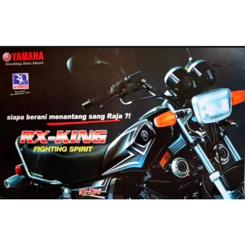 Emblem / Stiker Timbul Tangki Rx-King Silver Satu Set Kanan Kiri Dan Behel Rx-King