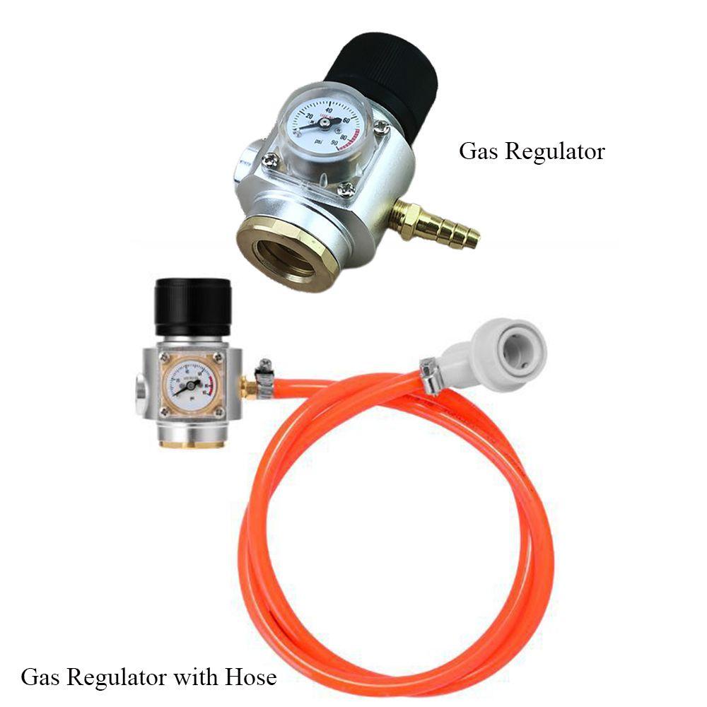 Solighter Regulator Gas Dapur Dengan Ball Lock &amp; Klem Beer Brewing Selang Karbonasi Gas PVC