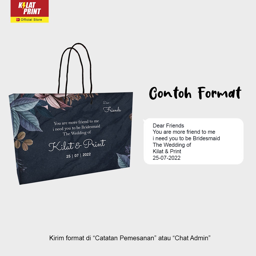 Paperbag Custom Bridesmaid Romantic Night Edition