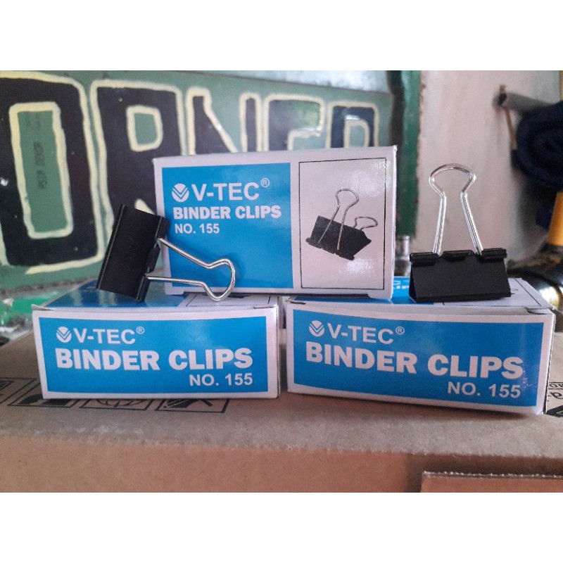 

#ndskreatif binder klip no 155 v-tec /klip kertas