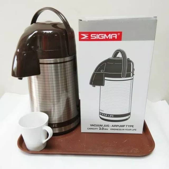 Termos Pencet Air Panas SIGMA Stainlees 3 Liter