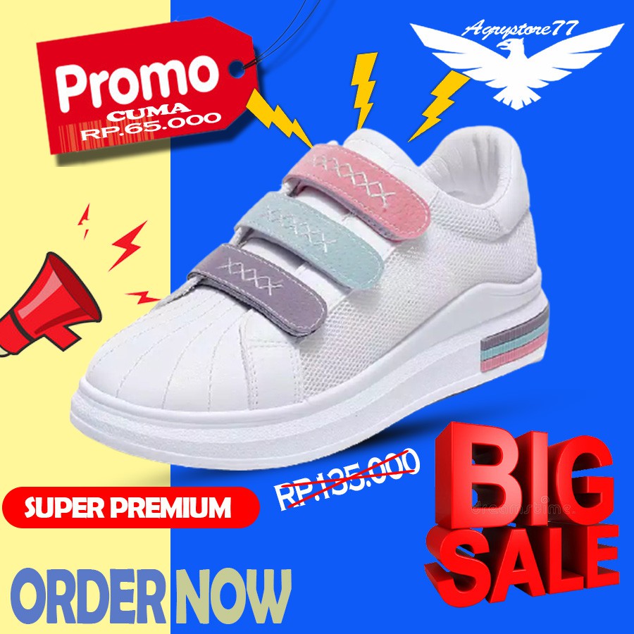 SEPATU SNEAKERS WANITA KETS TALI JALAN OLAHRAGA KOREA REMAJA DEWASA JALAN  SY27