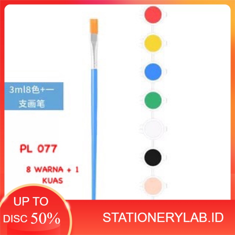 

LAB PL 077 | ALAT MELUKIS CAT AIR 8 WARNA + 1 KUAS