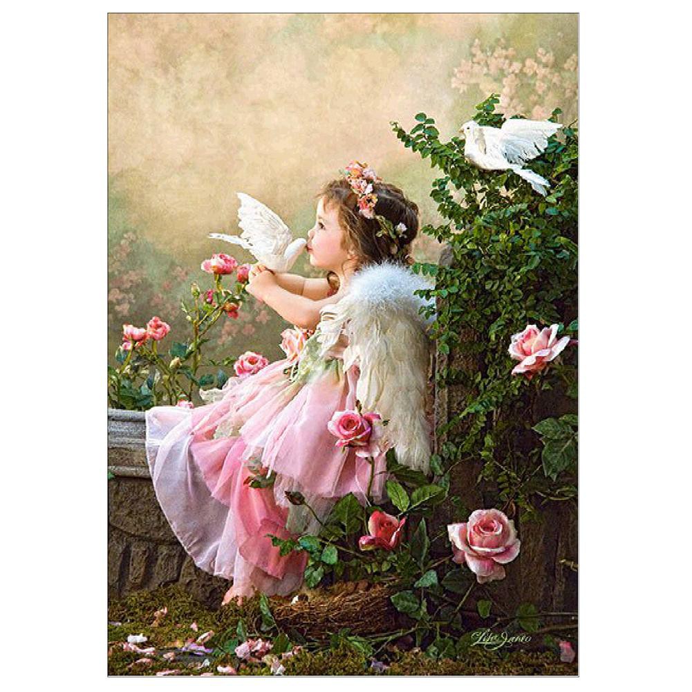 Diy Lukisan Diamond 5d Dengan Gambar Burung Merpati Dan Hiasan