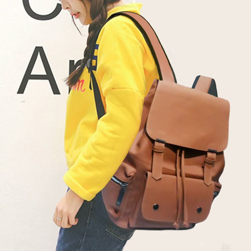 Kbag Klub New Arrival - Tas Ransel Canvas IAC Backpack Up to 12 inch - Tas Sekolah Tas Wanita Daypack