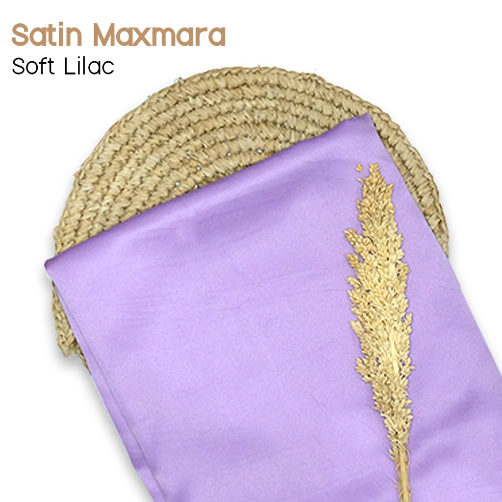 1/2 meter Kain Satin Maxmara / Sateen Velvet Premium Warna Soft Lilac