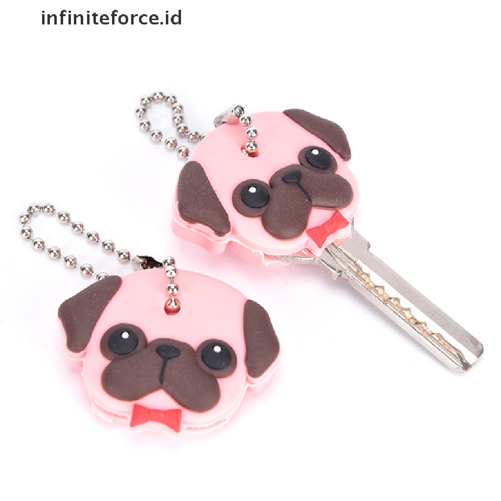 (infiniteforce.id) Gantungan Kunci Bentuk Anjing / Kucing / Kelinci Bahan Silikon PVC