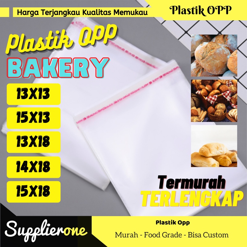 Plastik OPP Bakery / OPP Roti / OPP Makanan / Kemasan Roti / Plastik Roti / Plastik Lem Roti