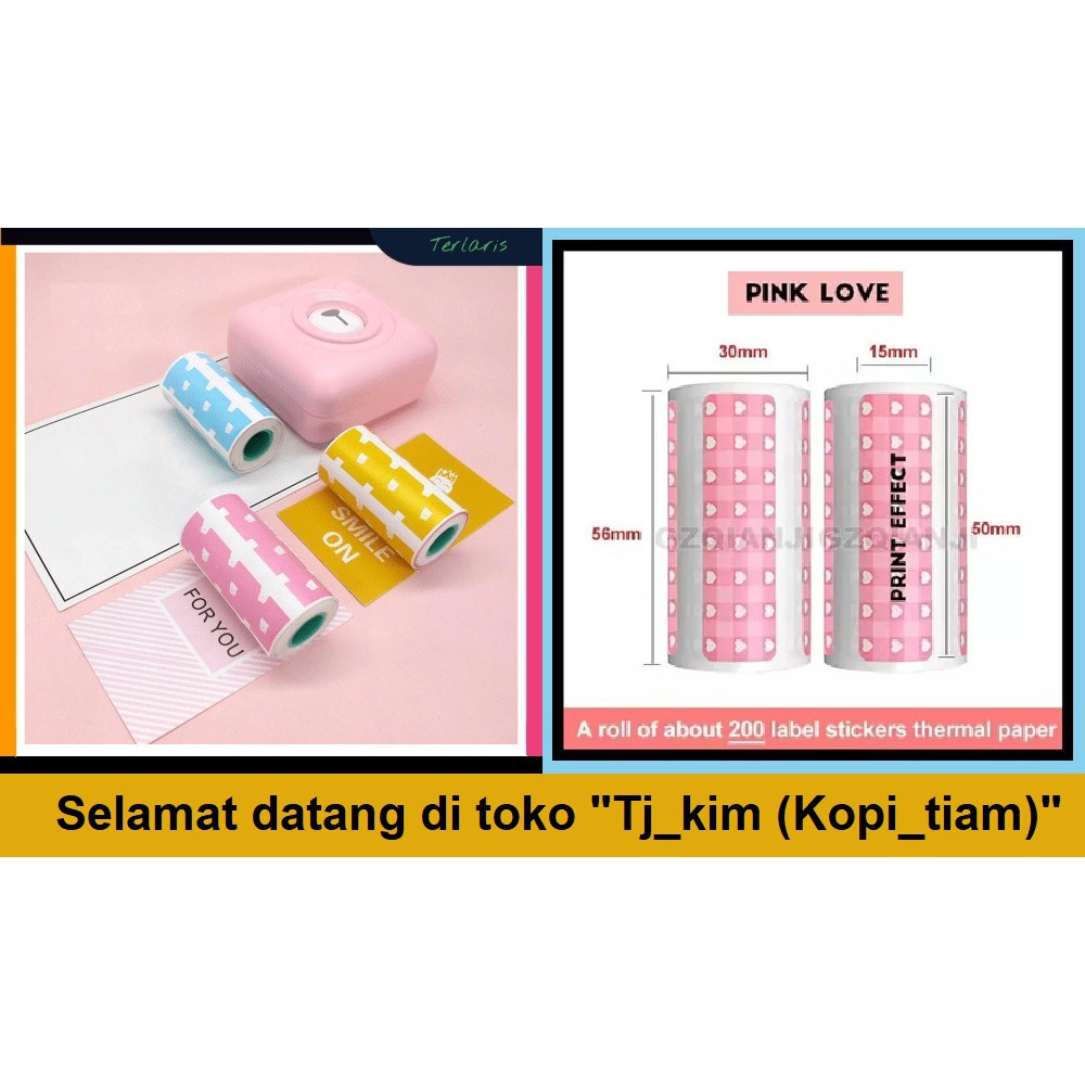 

Label Stiker lucu dan unik Thermal printer Peripage 58mm