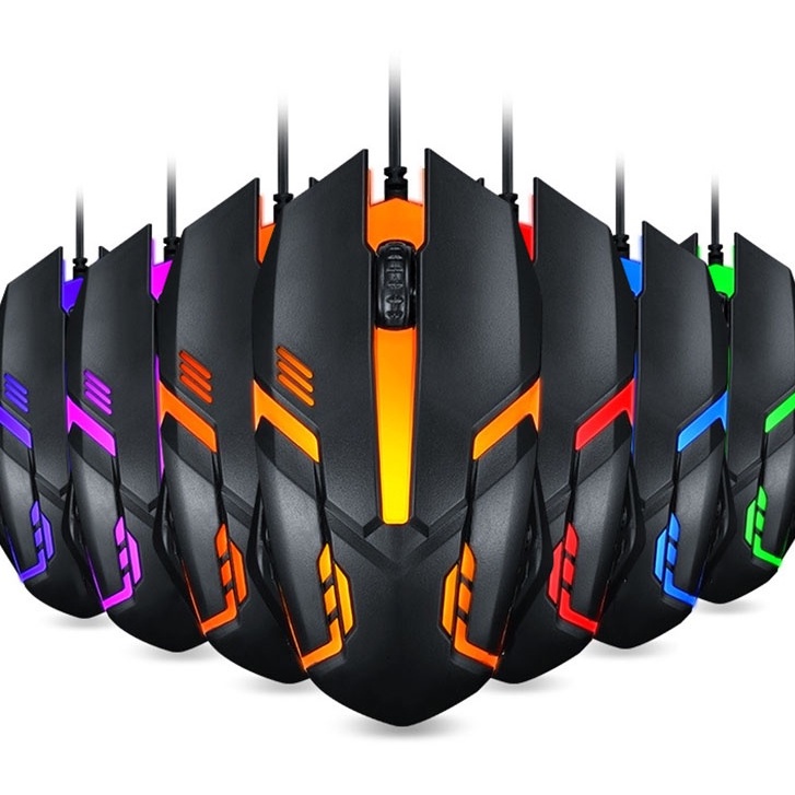 【COD】 Viqoo Mouse Gaming Wired MG05 Black Mouse Game RGB Colorful 7 LED light