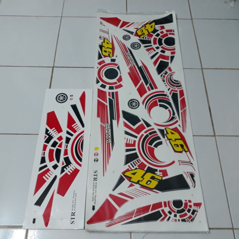 striping lis variasi sticker yamaha new jupiter mx 135 - mx VR46 putih