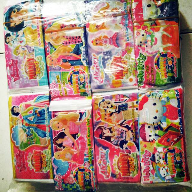 Uang kertas mainan motif my little apony Hellokitty barbie frozen di sukai anak anak