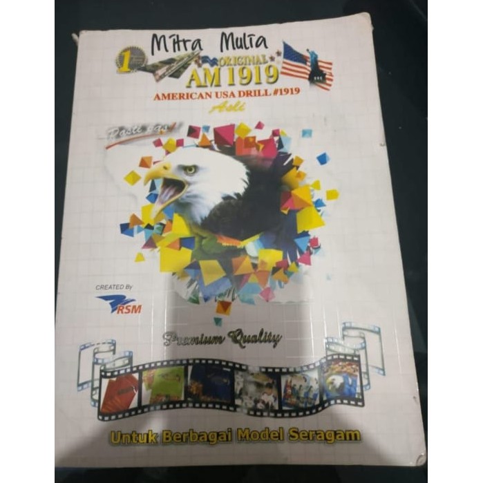 Kain American Drill meteran bahan kain seragam American 1919 Original KATALOG BAG III