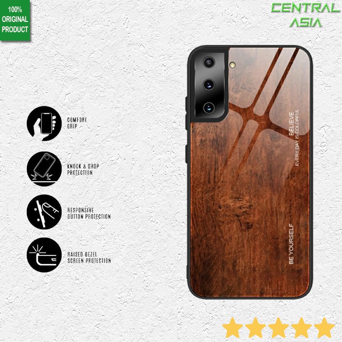 [Original] Wood Glass Case Samsung S21