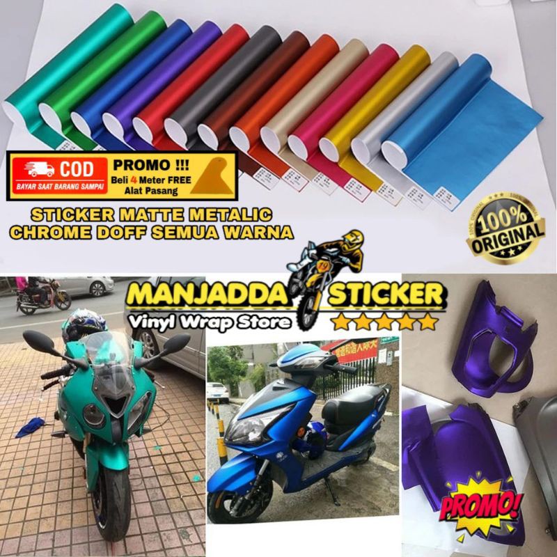 Stiker Skotlet Motor metalic infinity doff semua warna ada