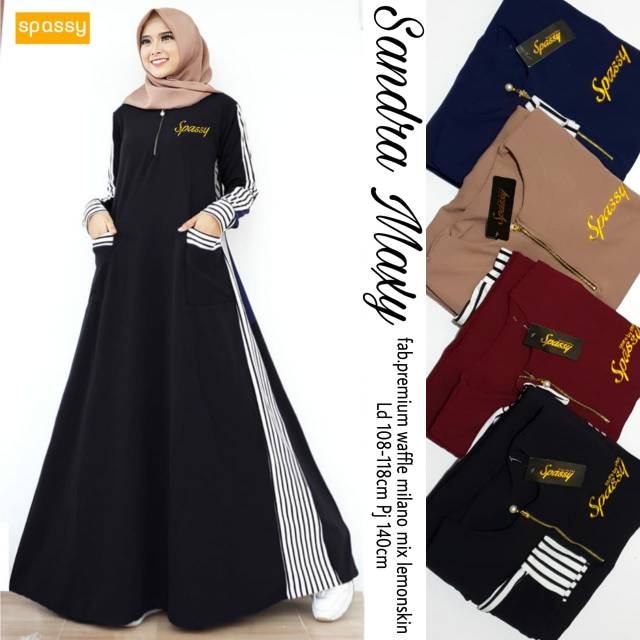 SANDRA MAXY ORI BY SPASSY/GAMIS/SYARI/BAJU MUSLIM/FASHION WANITA/SETELAN/PAKAIAN WANITA