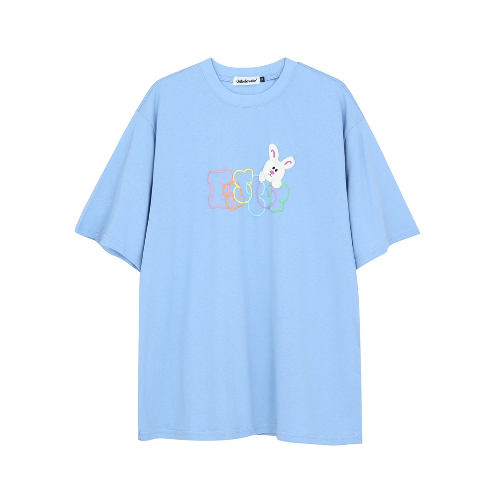 [littlecrab] Kaos Oversize Easter Kelinci Lucu Bunny Rabbit Tshirt Colorful Sablon Timbul Berkualitas T-shirt Couple Unisex EASTER Warna Warni Simple Elegan Cute Bunny Rabbit Head Aesthetic Street Style Korean Style