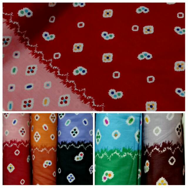 Bahan Batik Katun Jumputan per meter / Kain Batik