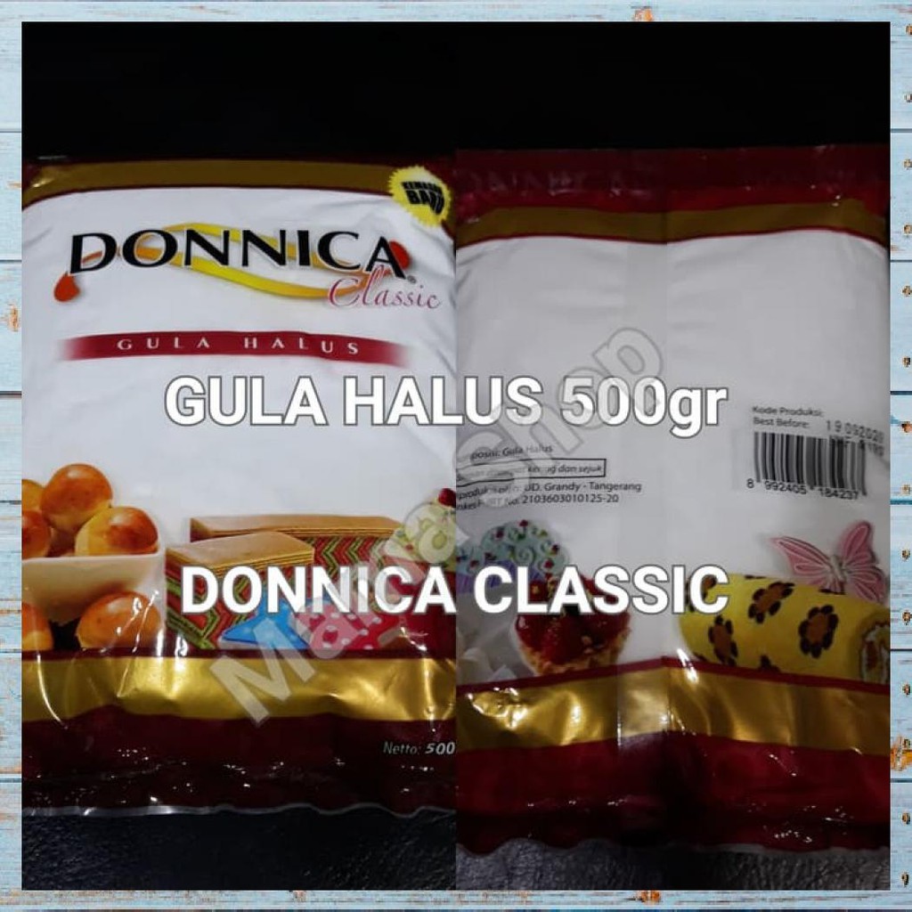 

GULA HALUS DONNICA CLASSIC 500 GR GULA TEPUNG GULA ICING SUGAR BAHAN