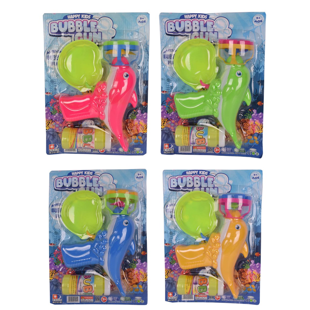 BUBBLE GUN DOLPHINE COLOURFUL GELEMBUNG BUSA SABUN MAINAN ANAK TOY TOYS