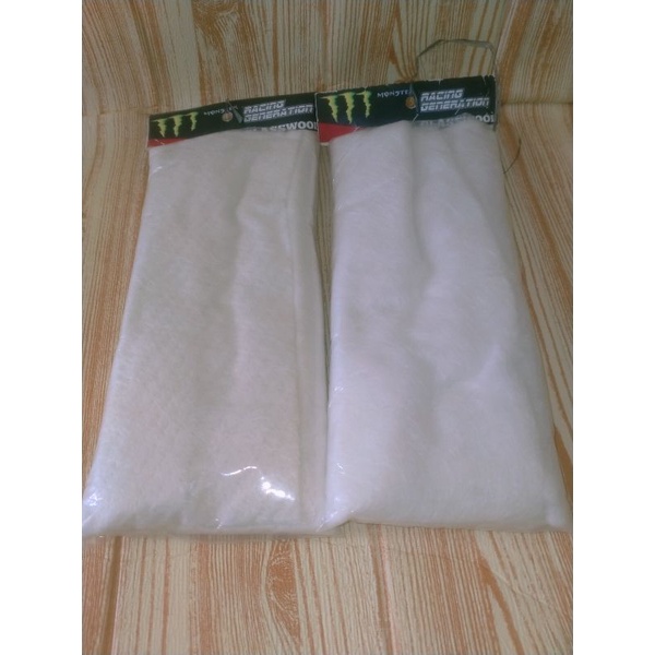 Asbes/Glasswool putih untuk Knalpot Racing. Anti gosong