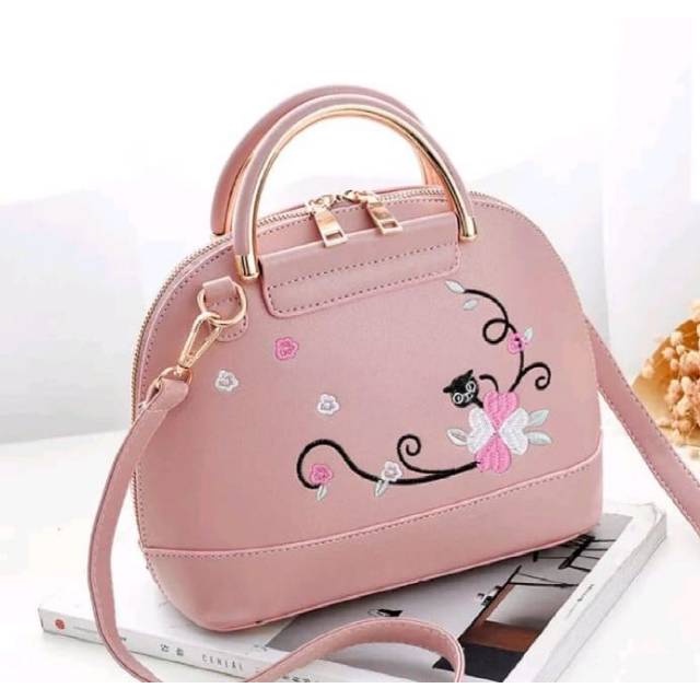 TAMURAH30_Slempang MINI BORDIR ALMA SNAP SHOT/Tenteng Fashion Bunga/ Tas Selempang Termurah