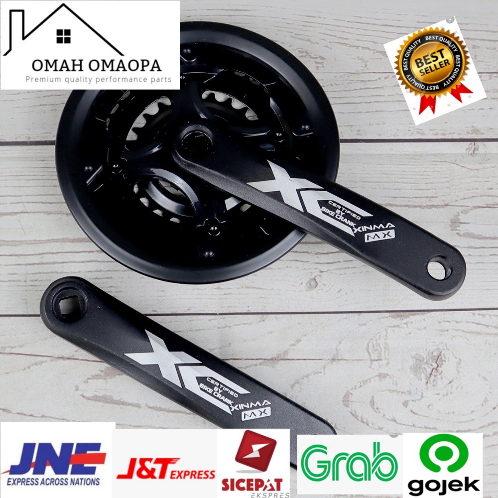 Gigi Crank Sprocket Sepeda Aluminium 24T 34T 42T 7/8 Speed