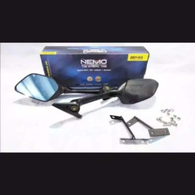Paket Spion R25 Tangkai Panjang + Breket Serpo + Mur Anti Jebol Buat Nmax Old/Nmax New/lexi KING