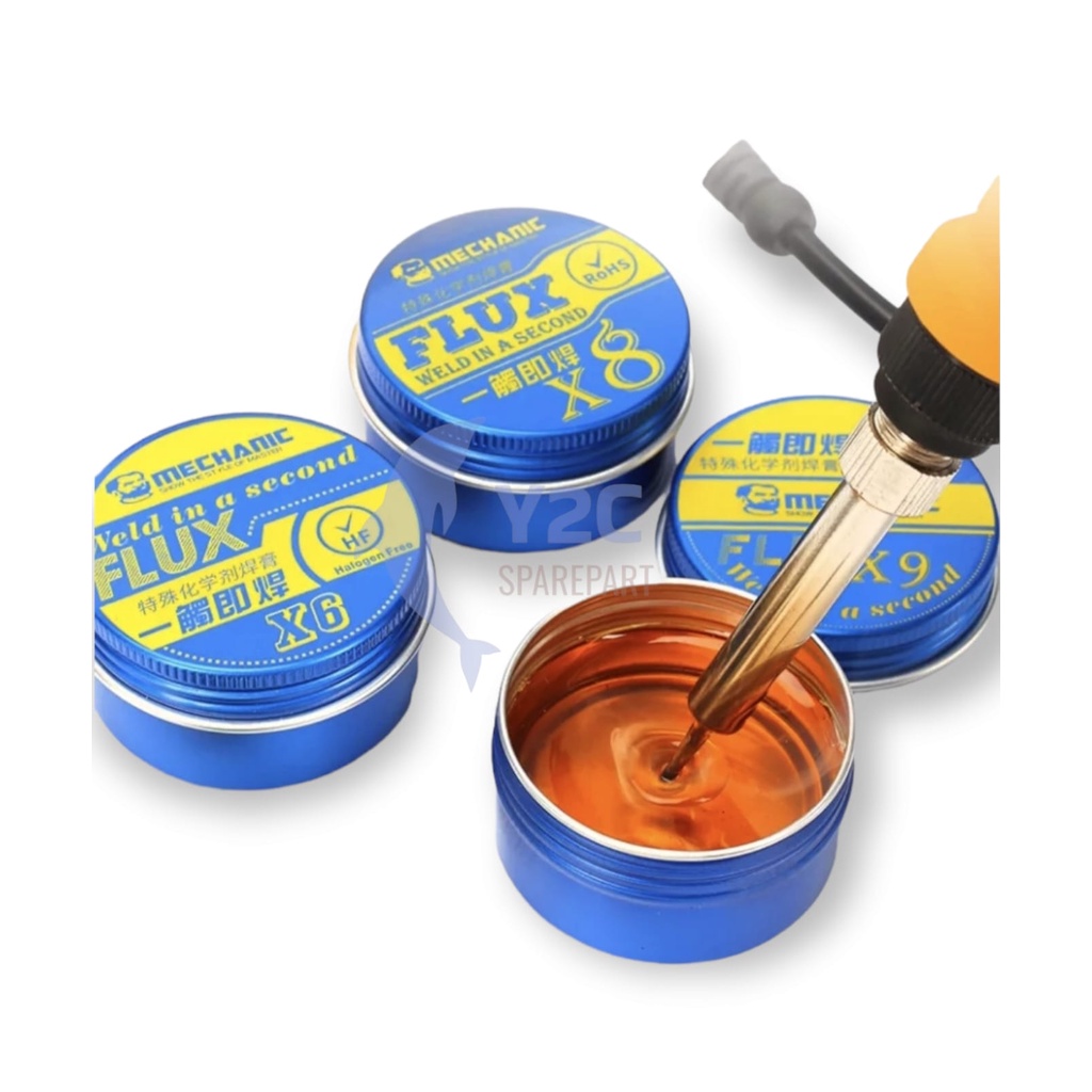 FLUX MECHANIC X6 X8 X9 20 GRAM / SOLDER PASTA / TIMAH CAIR / ALAT SERVIS SERVICE HP