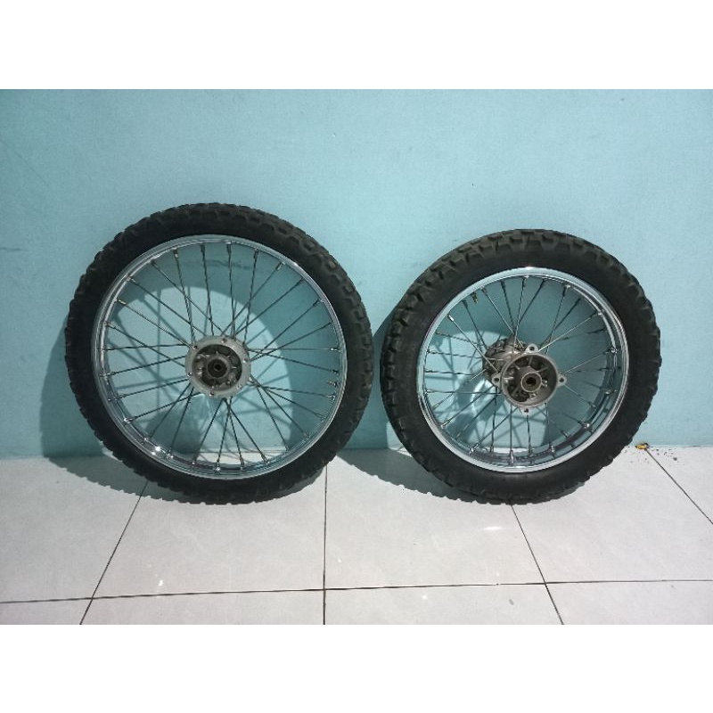 RODA SET KAWASAKI KLX 150 L RING 16 19 RODA KLX LAMA ORIGINAL ORI ASLI