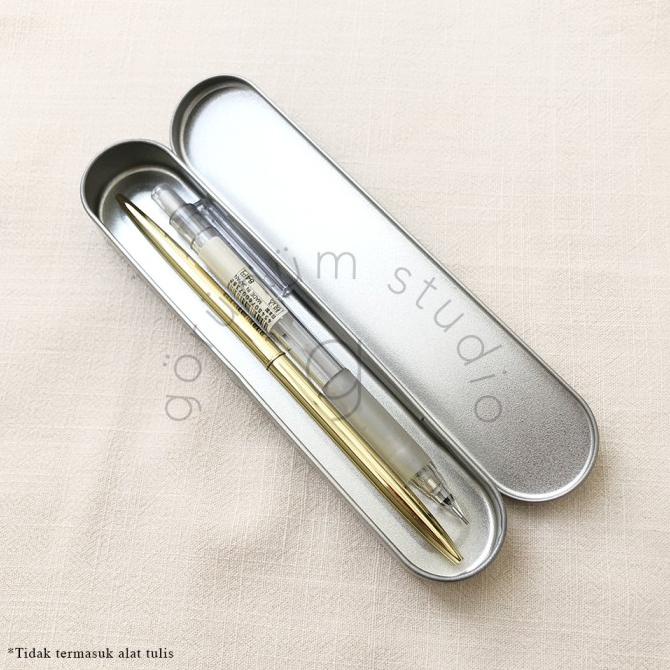 

Best Produk] Silver Pencil Case | Tempat Pensil Silver Metal