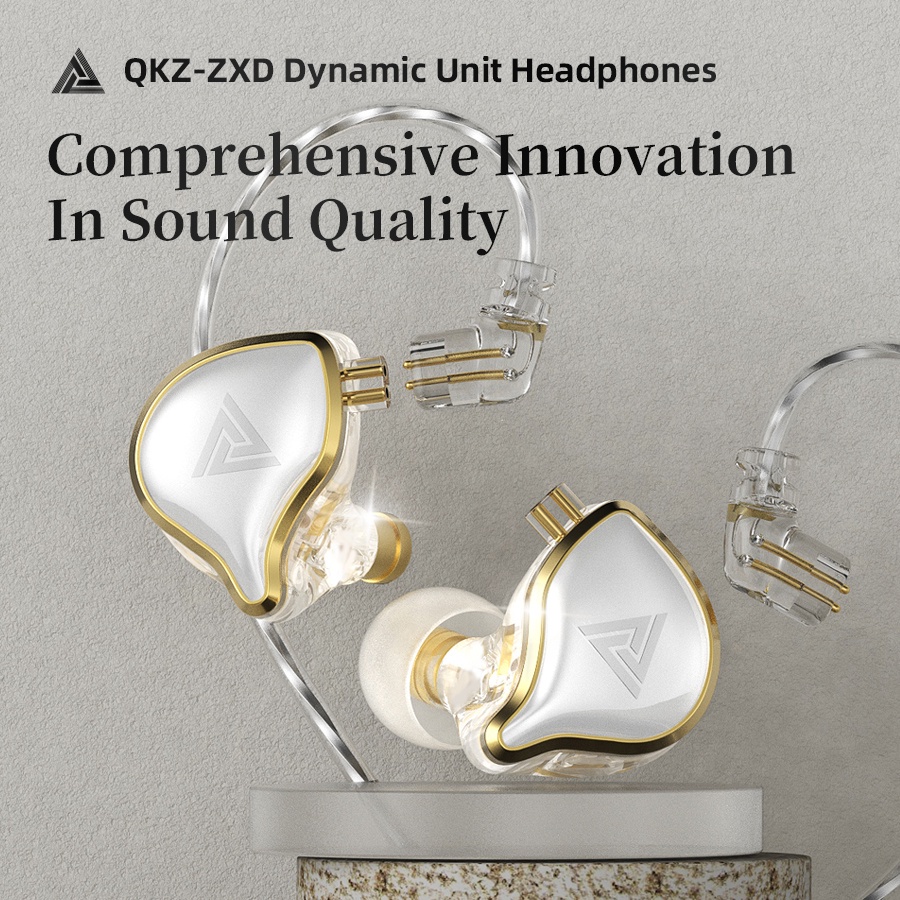 QKZ ZXD earphone premium Dynamic HIFI BASS stereo music telfon headset mic original