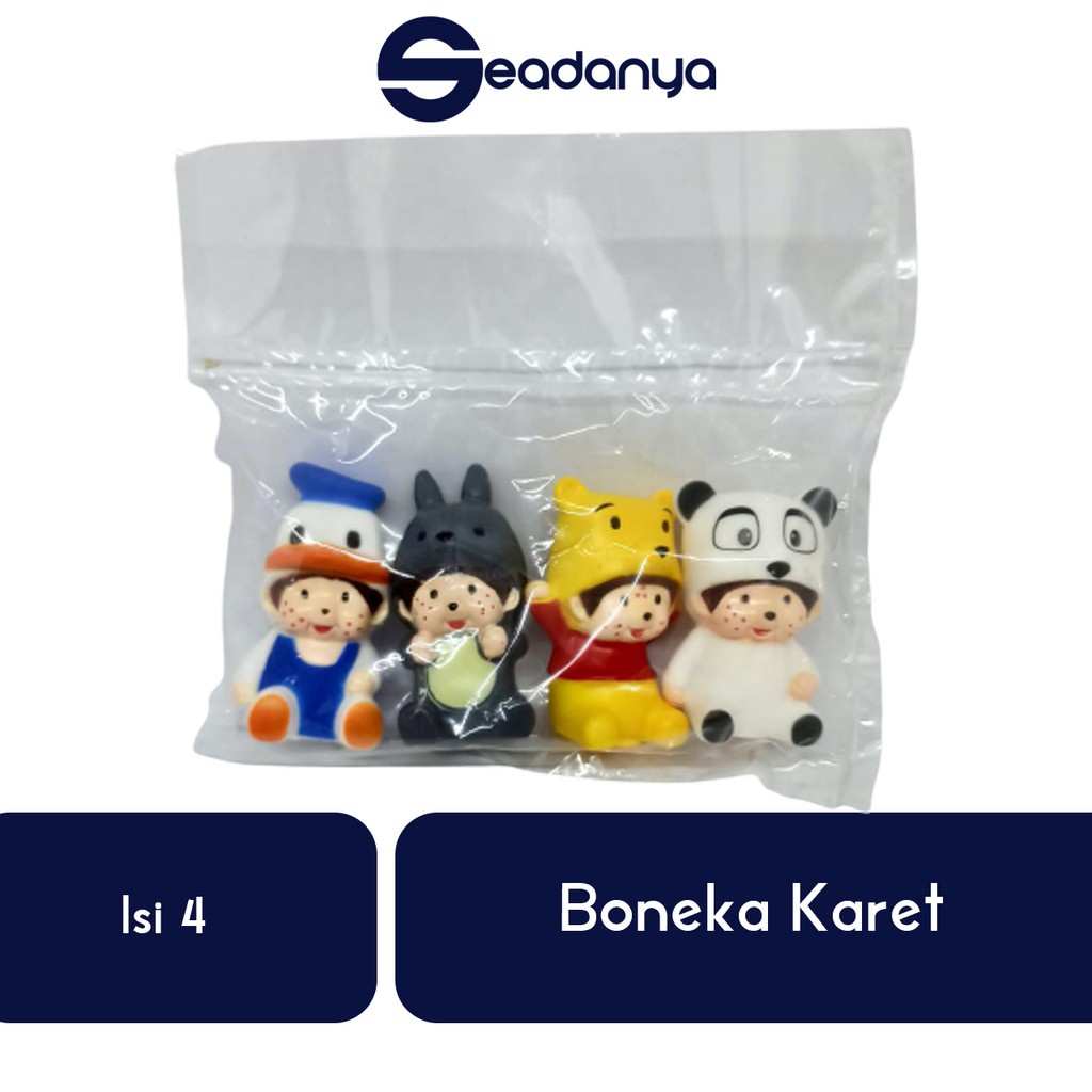 

Hiasan Kuetar Karet Winnie the Pooh Dll Isi 4 Dekorasi/Mainan--Perlengkapan Kue/Cake/Makanan/Kuetart