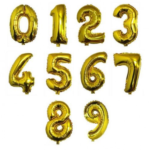 balon huruf / angka foil gold balon nama