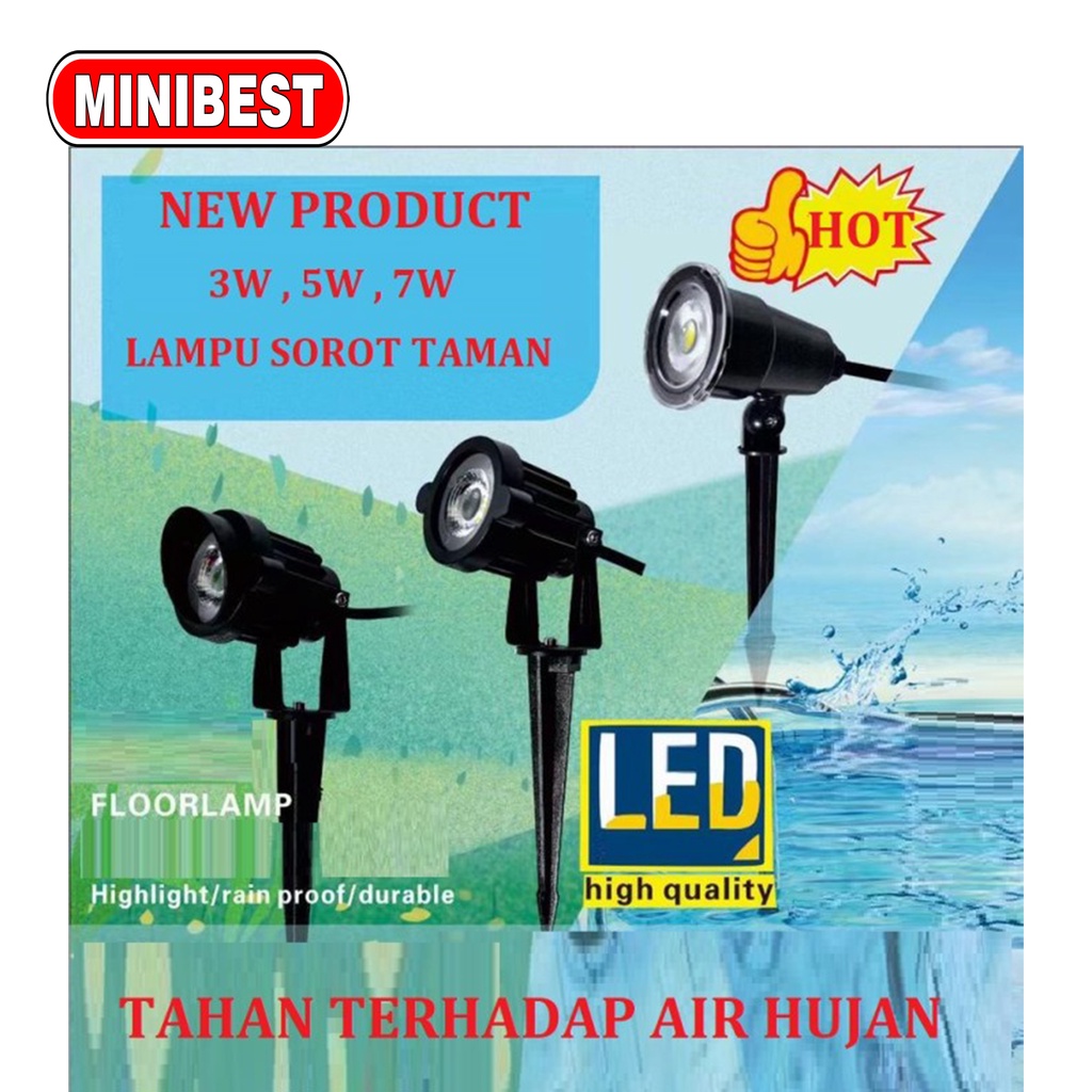 Lampu Taman Led Sorot 5W COB Tancap SOROT 3W COB TAMAN TANCAP 7W COB 5W LED