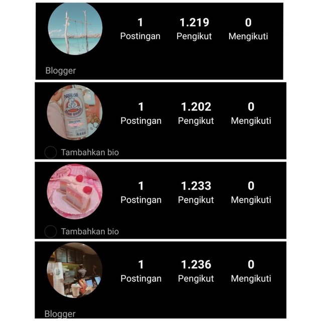 Akun Instagram 1000+ Followers