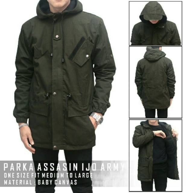 Parka asasin hijau army