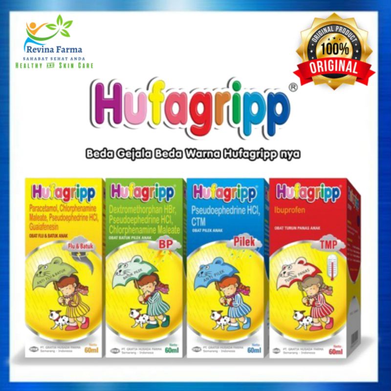 Hufagripp Syrup 60ml, Hufagrip BP, Hufagrip TMP, Hufagrip Pilek, Hufagrip Flu & Batuk, Obat Batuk, P