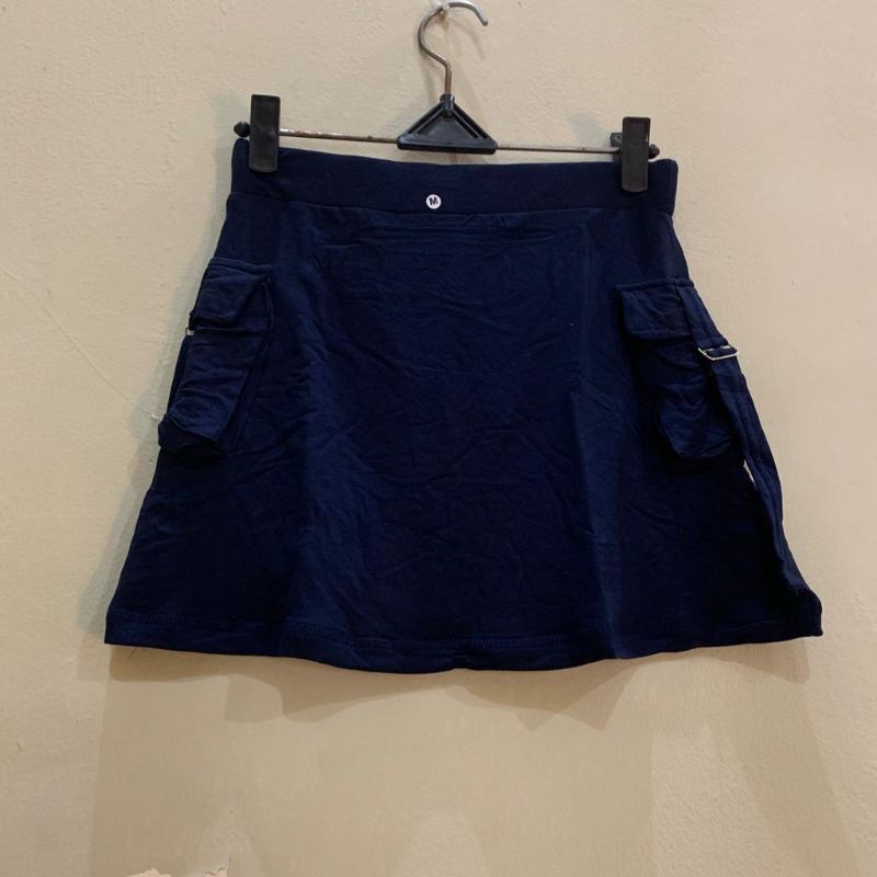 rok senam kantong samping ukuran M L XL XXL-Navy blue