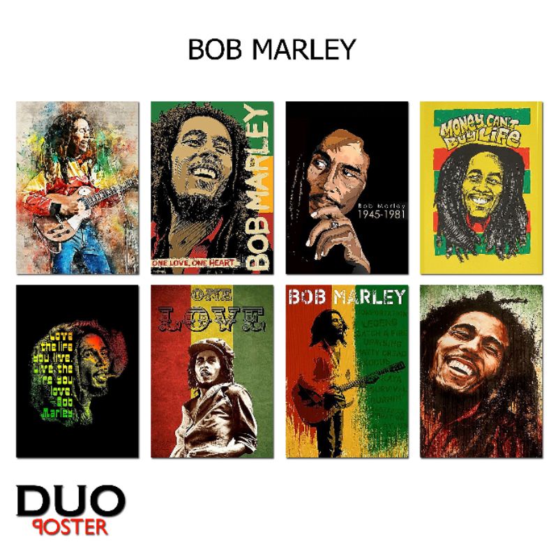 Poster Dinding Bob Marley Poster Reggae Bob Marley Paket 8pcs